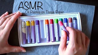 ASMR Oil Pastel on Tissue Paper  Background Prep No Talking [upl. by Jed]