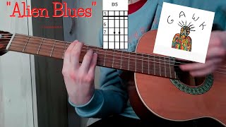 How To Play quotAlien Bluesquot  Vundabar on Guitar with tabs [upl. by Nirel547]