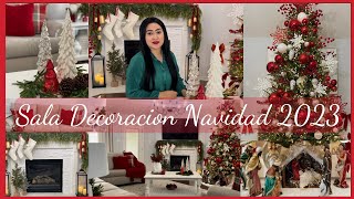 DECORACIÓN de SALA NAVIDAD 2023🎅 DECORACIÓN de Mî CHIMENEA NAVIDAD 2023🎄 [upl. by Atinit]