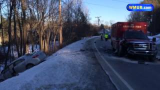 Car ambulance collide in Bedford [upl. by Eisen230]