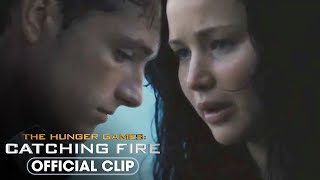 Katniss and Peeta Kiss On the Beach  The Hunger Games Catching Fire [upl. by Lubow298]