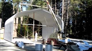 Steel Building Arch Installation  August 2013 [upl. by Sisco643]