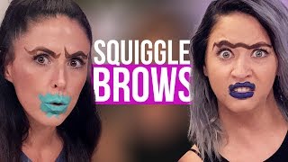 ATTEMPTING SQUIGGLY BROWS FROM INSTAGRAM Beauty Break [upl. by Kerin]