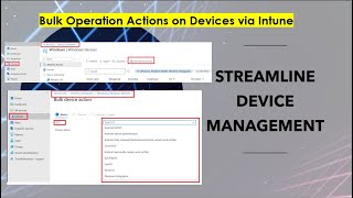 Master Intune Bulk Actions ⚙️ Manage Devices with Ease [upl. by Kallman]