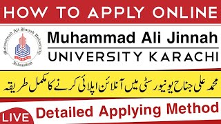 How to apply in MAJU  Muhammad Ali Jinnah University Karachi  Online applying method  Spring 2021 [upl. by Ycniuqal]