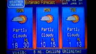 REAL NOT Emulation WeatherStar 4000 Emulator Forecast Churdan Iowa  January 31 2009 [upl. by Ahsym936]