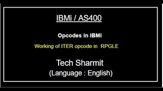 IBMi AS400 Working of ITER opcode in rpgle  as400 tutorial for beginners [upl. by Oilime693]