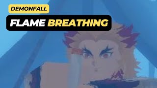 How to Get Flame Breathing  Rengoku Location  Roblox Demonfall [upl. by Acnairb]