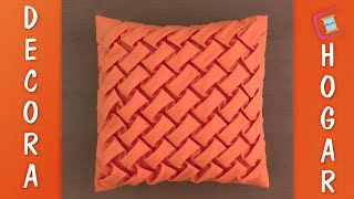 🧡Cojín Drapeado Ladrillo Diagonal🧡 CapitoneSmocking CushionFabric Manipulation [upl. by Siuluj973]