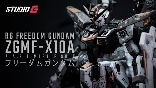 GUNPLA CUSTOM BUILD  RG 1144 FREEDOM GUNDAM [upl. by Leaffar]