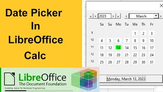 date picker in Libreoffice Calc  How to use Date picker  Date Pick Kaise karen enable Date picke [upl. by Ennovad]