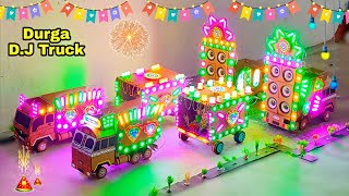 Ganesh Gauri Navratri Durga Kaali Puja Big DJ Truck  Radha Krishna DJ Trolley New Ganpati DJ Light [upl. by O'Kelly]