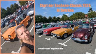 Oldtimer vom Feinsten am Start der Sachsen Classic 2024 [upl. by Einapets]