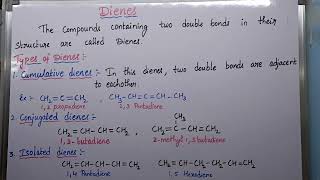 Dienes Definition and classification [upl. by Kcirderfla]