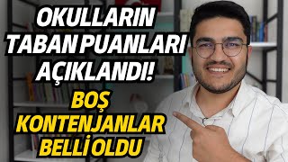 Okulların Taban Puanları Açıklandı Boş Kontenjanlar Belli Oldu  LGS 2023 [upl. by Ahsiakal718]