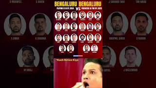 BENGALURU BENGALURUPLAYING XI IN IPL 2024VS PREDICTED XI FOR IPL 2025 iplauction viratkholi short [upl. by Gregoor]