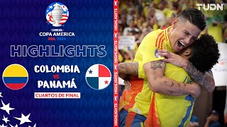 HIGHLIGHTS   Colombia vs Panamá  Copa América 2024  4tos  TUDN [upl. by Annaitat268]