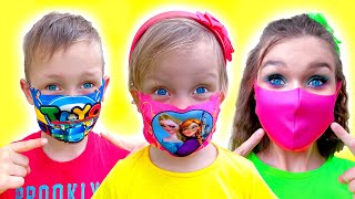 Wear your Mask Song with Alex and Nastya [upl. by Revlys]