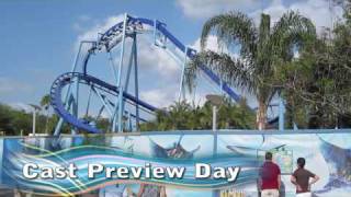 Manta roller coaster preview at Sea World Orlando [upl. by Nerhe]