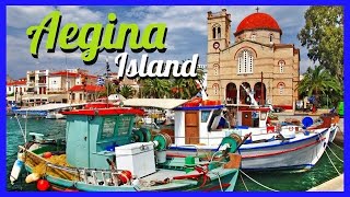 AEGINA ISLAND GREECE ONE DAY BOAT TRIP TO THE ISLAND OF AEGINA AGIA MARINA BEACH [upl. by Harwell]