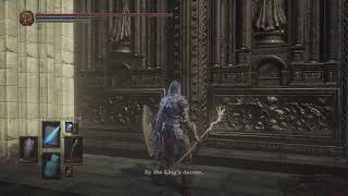 Dark Souls 3  Judicator Argo asks the Champion of Ash to leave through the door Dialogue [upl. by Aimac]