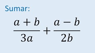 Suma de fracciones algebraicas con denominadores monomios ejemplo 02 [upl. by Caylor]