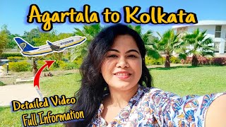 Agartala To Kolkata Flight 🤩 Full Information Video  Travel Vlog agartala tripura airport [upl. by Pardew]