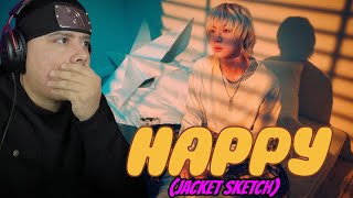 Jin Happy Jacket Sketch  BTS Reaction [upl. by Rebmyk]