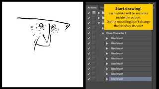 Recording a drawing with a Photoshop action [upl. by Ariamo]