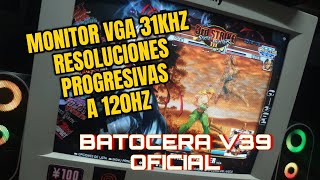 Resoluciones progresivas en PC VGA 31KHZ CRT 120HZ  Batocera 39 Oficial Tarjeta Intel hd4600 [upl. by Gaspard]