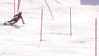 Mikaela Shiffrin  Slalom Run 1  Squaw Valley 2017 [upl. by Ferneau177]