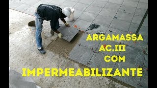 IMPERMEABILIZANTE COM ARGAMASSA [upl. by Inaluiak159]