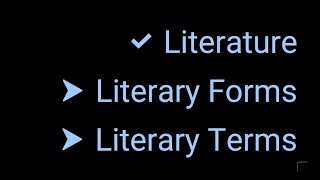 Literary Forms amp Terms  English Literature in Tamil [upl. by Loos]