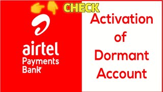 how to unblock Airtel dormant bank account  reactivate Airtel payments dormant account airtel [upl. by Pelage]