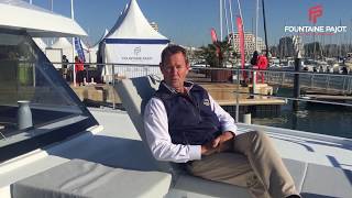 Fountaine Pajot MY 44 power catamaran  Walkthrough and underway [upl. by Krueger964]