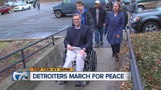 Detroiters march for peace [upl. by Westland]