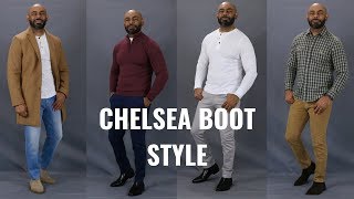 How To Wear Chelsea BootsHow To Style Mens Chelsea Boots [upl. by Kenelm]