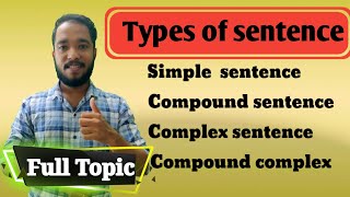 Types of sentence  Simple compound complex full topic Psc ssc  LDC VEO POLICE Fire man [upl. by Clark898]