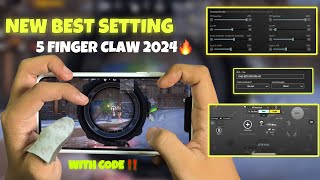 NEW 😱 BEST SENSITIVITY amp SETTINGS 2024 🔥 5 Finger Claw 😍 HDR EXTREME  PUBG Mobile [upl. by Enirehtacyram350]