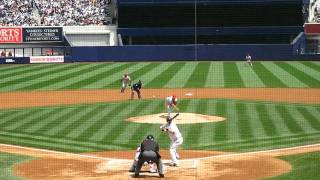 Yankees vs Angels  Derek Jeter knocks out Erick Aybar [upl. by Dailey]