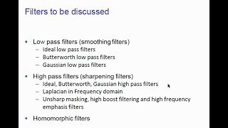 Frequency domain filtering in image processing  Low pass and High pass filtersHomomorphic filter [upl. by Aigneis]