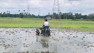 Green village agriculture video  power tiller work video in village [upl. by Currie917]