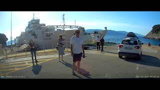 Croatia  Island of Cres  Ferry from Brestova to Porozina  Boarding at Brestova [upl. by Sidonia957]