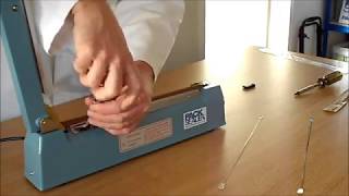 Replacing the PackSealer Impulse Hand Sealer Heating Element Wire and Teflon [upl. by Aerdnas]