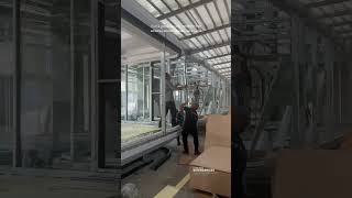 Busy production line prefabcontainer modularhome containerhousefactory [upl. by Aihsilat]