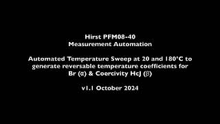 PFM08 40 Temperature Sweep [upl. by Wallinga216]