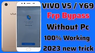 Vivo V5 Frp Bypass  Vivo Y69 Frp Bypass  Without Pc  2023  Vivo V5s Frp Bypass  Android 12 [upl. by Nyletac353]