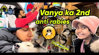 Vanya ka 2nd anti Rabies injection 💉  Daily Family Vlog [upl. by Notlek]