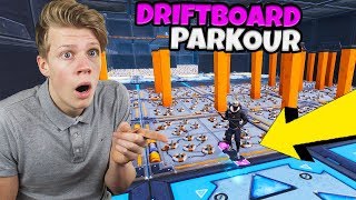 DRIFTBOARD PARKOUR  Fortnite met Roedie [upl. by Ynahirb511]