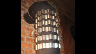 Stovepipe Heat Reclaimers  Energy Efficient Stove Pipe Radiators  exchanger  Cooling Fins [upl. by Cristi]